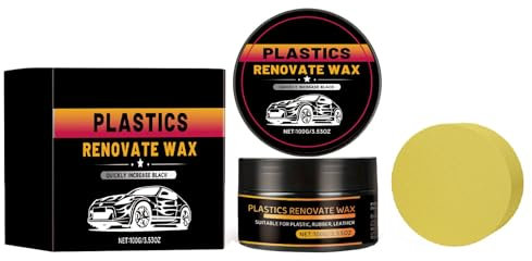 Auto Kunststoffreiniger,2025 Neu Auto-Kunststoff-Reparaturset,Kunststoffpflege Außen,Autokunststoffkratzer Entfernen,Autopflegecreme Für Kunststoffteile