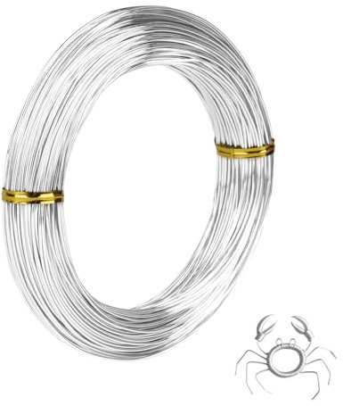 NUTTDOO 1mm Aluminum Craft Wire,18 Gauge 165 Feet Aluminum Jewellery Wire, Bendable Metal Wire for for DIY Floral Making, Christmas Wreath Making