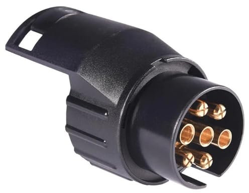 Shinekoo Adaptateur de remorquage 7 broches vers 13 broches, convertisseur de prise pour remorque, caravane, adaptateur de prise 7 broches vers 13 broches