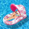 Aufblasbares Pool Luftmatratze für Erwachsene 140 * 90cm,Wasserhängematte Mit abnehmbarem Sonnendach,schwimmendem Loungesessel mit Getränkehalter und Fußstütze,Für Sommerpool,Strand,See &Partys