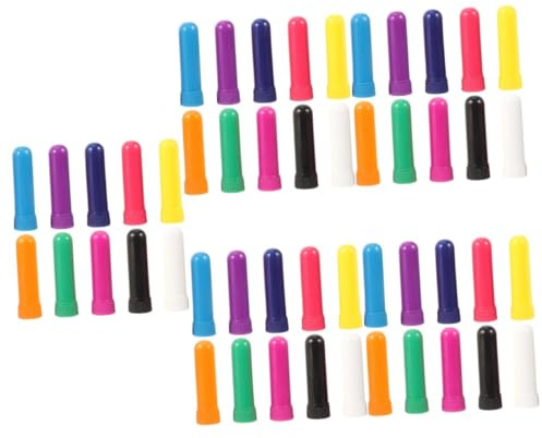 DEARMAMY 5 Sätze Teiliges Aromatherapie Nasen Inhalierstift Leerer Tragbarer Stick Mit Docht Kompakt Und Einfach Zu Reinigen Geeignet Für Ätherische Öle 10 Stück * 5