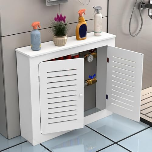 Moderne Heizkörperverkleidung Aus MDF Mit 2 Türen, Atmungsaktive Heizungsabdeckung Mit Lamellen, Heizkörperabdeckung Für Wohnzimmer, Flur Oder Schlafzimmer(70x80x20cm)