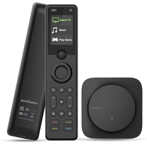 SofaBaton X1S Universal Remote with Hub, Universal Remote Control with One Touch Activities, Customize SofaBaton APP, Compatible with 60 Devices, Compatible with Alexa Google Assistant, Raise to Wake