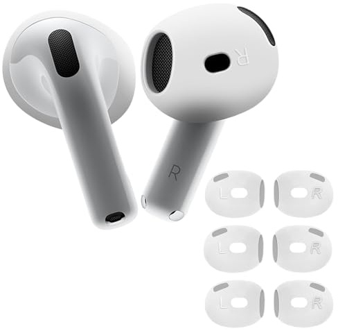 InYoHui 3 Pairs Anti-Slip Ear Tips for AirPods 4 Silicone Ear Covers Secure Fit