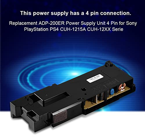 Aumotop Compact ADP-200ER Power Supply Unit for CUH-1215A, Easy-to-Use, Compatible with 4 Owners, Black
