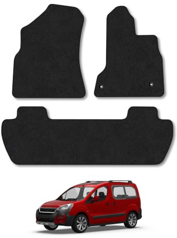 Citroen Berlingo MultiSpace (2008-2018) Carpet Car Mats | Black Edge Trim Tailored Fit Floor Mats Full Coverage Protection Accessories Easy Clean Anti Slip Made in the UK