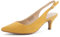 Greatonu Women's Pointed Toe Slingback Dress Court Shoes, Yellow - 7 UK