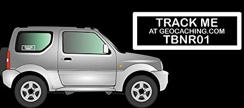 CACHEEQUIP Geocaching Autoaufkleber trackbar unaufällig Travelbug Aufkleber Trackable AUT