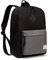 Kasgo Schulrucksack, Wasserabweisend Schulranzen Grosse Kapazität Rucksack für Herren Teenager Jungen Hochschule Casual Daypack für Reise Wandern Schwarz und Grau