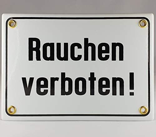 A.G.S. Emaille Schild Handarbeit Nr.18 - Rauchen verboten