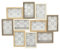 Carousel Home and Gifts Large 10 Aperture Multi Tonal Photo Frame 6x4 | Wall Mounted Wooden Effect 4x6 Picture Frame | Photo Collage Display Family Frames