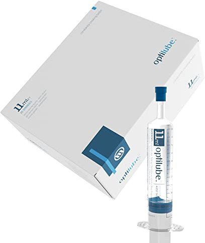 Seringues Optilube - Gelée Lubrifiante Stérile en Seringues 6ml et 11ml, Soluble dans L'eau et PH Équilibré en Format Seringue Facile à Utiliser (Seringues Optilube 11ml - Boîte de 25)