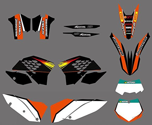DST0273 personalizado Motorcross pegatinas Dirt Bike calcomanías 3M Kit de gráficos para EXC Series 2008 2009 2010 2011