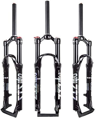 ZTZ【UK STOCK】Mountain Front Fork 26 Inch 27.5 Inch 29 Inch Double Air Chamber Fork Bicycle Shock Absorber Front Fork Air Fork 26 inch Red Inner tube