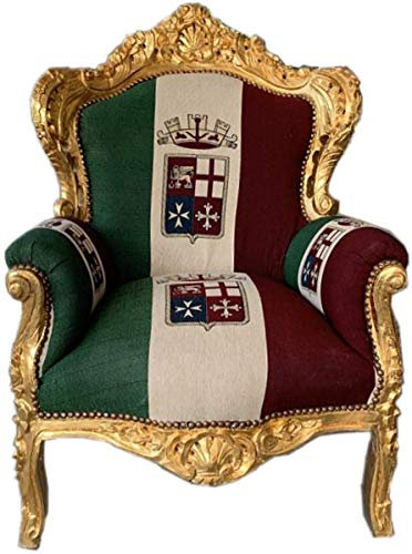 Casa Padrino Barock Sessel 'King' Italien/Gold - Möbel Antik Stil