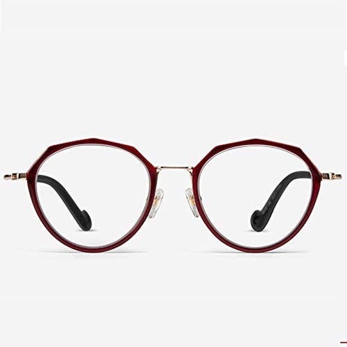 WFENG Smart Color Lesebrille Automatische Zoom Mode Hd Alten Augen Für Damen Dauerhaft/Weinrot / +3.0