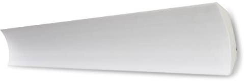 Decosa Deckenleiste B9 Bernadette - 5 Leisten à 2 m Länge = 10 m - Edle Stuckleiste in Weiß - Zierleiste aus Styropor 55 x 55 mm - Für Decke oder Wand