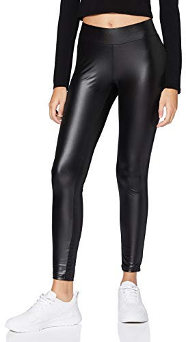 Urban Classics Damen Ladies Imitation Leather Leggings, Black, XXL