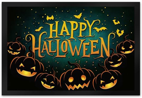trendaffe - Happy Halloween Fußmatte XL mit Kürbis Motiv