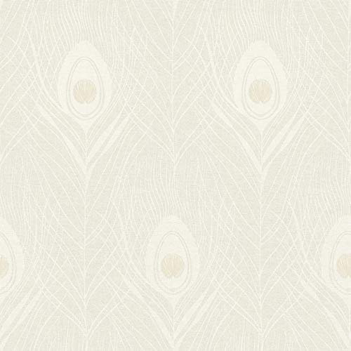 Tapete mit Federn Feder-Tapete Tapete Büro Beige Crème Grau Silber Vliestapete Beige Crème Grau Silber | Tapeten Online-Shop