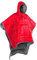 Winter Poncho Mantel Outdoor Camping Wärme kleine Steppdecke wasserabweisend Schlafsack Mantel Cape mit Hut für Erwachsene Männer Frauen (Rot)