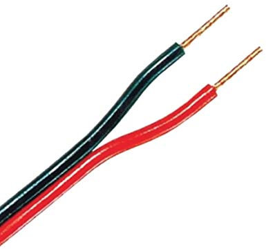 1M CAVO AUDIO PIATTINA ROSSO NERO 2X0,5mm altoparlanti speaker casse stereo