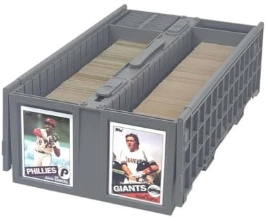 BCW Sammelkartenbehälter – für bis zu 1600 Karten – Grau | Große Karten-Aufbewahrungsbox für lose Sammelkarten | Pokemon, MTG und Sportkarten-Aufbewahrungsboxen | Sortierkarten-Box (grau)