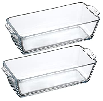 Glas Auflaufformen 800ml - 2er Set rechteckig