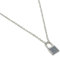 Una Eccezionale Argento Sterling Tinta Unita Lucchetto Ciondolo Su An Regolabile 40-45cm Collana