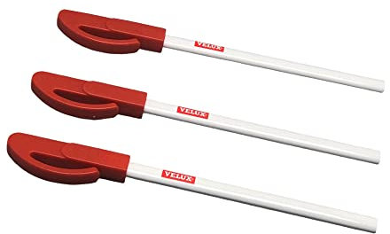 Generisch VELUX Bleistift mit Bleistifthalter rot - Bleistift Baustelle mit Halter Halteklammer Zimmermannsbleistift (3)