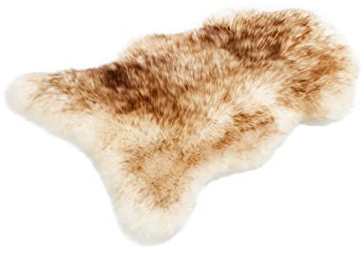 Cakla Lammfell Echt 130-140 cm - Schaffell Echt Groß - Fellteppich Rothaarig - Weich und Flauschig - Fell für Stühle und Sofa - Natürliche Lammfell Teppich Wohnzimmer - Deko Schafsfell Felle