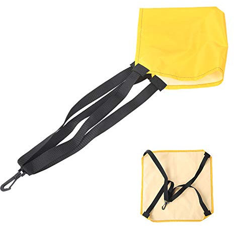 Widerstandsgürtel Schwimmen, Schwimmwiderstandsgürtel mit Schwimmfallschirm Krafttrainings Schwimmgürtel Schwimmgurt Schwimmtrainer Schwimmkrafttraining Mesh Tasche, Gelb L