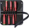 PB Swiss Tools Pozidriv Schlitz VDE Schraubendreher Set PB 5543.SU GY | 100% Swiss Made | 6-teiliges Elektro Schraubenzieher Set Schlitz 1/2/3/4 PZ1 PZ2 in hochwertiger Stoff-Rolltasche