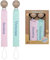TYRY.HU Schnullerkette mit Namen Jungen Mädchen Personalisierte Schnullerband Holz Clip Baumwolle Schnuller Clips für Neugeboren, 2 Stücke
