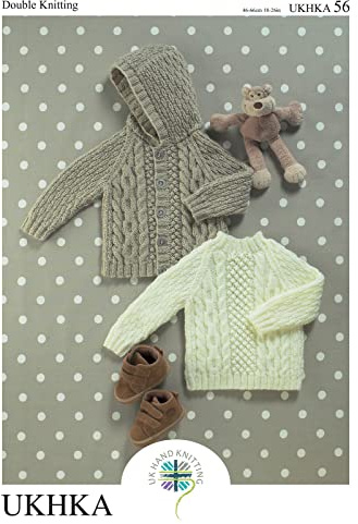 UKHKA Knitting Pattern 56 for Double Knitting - Sweater and Jacket