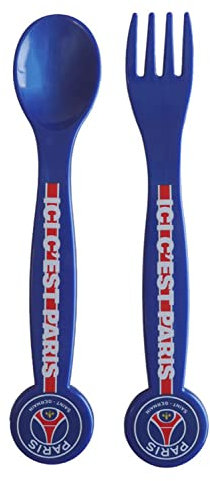 Paris Saint-Germain Set 2 Couverts Fourchette cuillère PSG - Collection Officielle