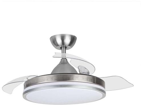 Orbegozo CP 121105 Ventilador de Techo con Aspas Retráctiles y Luz 35W Blanco/Níquel