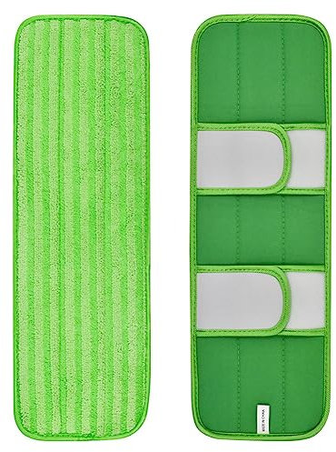 Donkivvy Lot de 2 tampons en microfibre réutilisables pour balai pour Swiffer Sweeper XL, tampons plats de rechange pour sols humides et secs