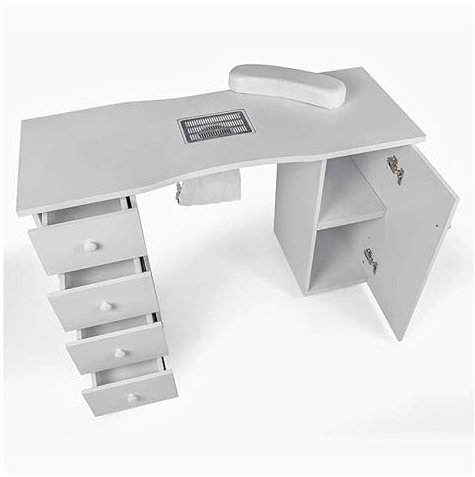 ProduceShop Table de manucure et Reconstruction des Ongles avec aspirateur et tiroir Tone