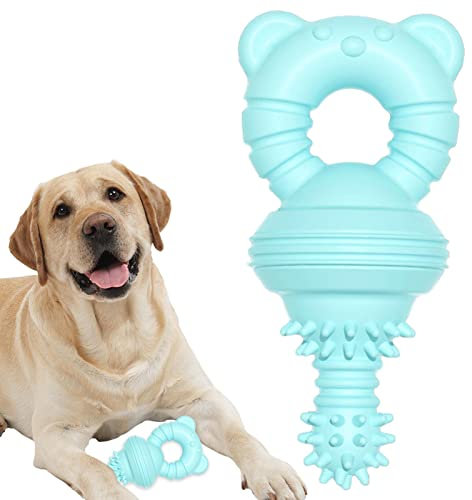 TROONZ Hund Kauspielzeug Schnuller, Saubere Zähne Gummi Schnuller Kauspielzeug, Bell Chewing Playing Training Toys, Hundespielzeug für Aggressive Kauer großer Rassen, für Hündchen und Katzen