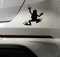 Aufkleber fürs Auto | Frosch Sticker | Witzig Tierliebhaber Tier Spaß Autoaufkleber Auto Aufkleber Wohnmobil Quad Motorrad Biker Chopper Bobber Roller (schwarz glanz)