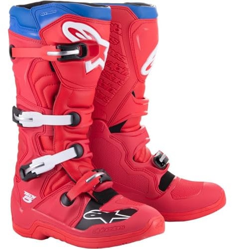 Alpinestars Stivali da motocross Tech 5 rosso, taglia 42