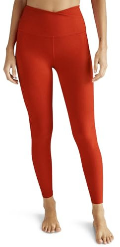 Beyond Yoga Spacedye at Your Leisure Damen-Leggings mit hoher Taille, Feuerwerkskörper Red Heather, X-Klein