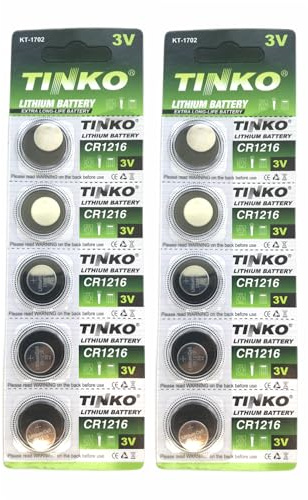 CR1216 Batteries (10 pack) Button Cell 3V Lithium Battery DL1216 ECR1216 BR1216
