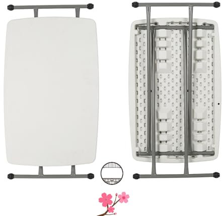 Stehtisch Klappbar Outdoor Hoch Wetterfest Metall Weiß Gartentisch Klapptisch Bistrotisch Garten-Trading XXL Klapptisch Campingtisch Catering klappbar weiß Partytisch Tragegriffe