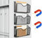 EKNITEY 3-Pack Magnetic File Holder - File Organiser No-Drill Magnetic Magazine Paper Rack Hanging Mail Organiser for Office and Home