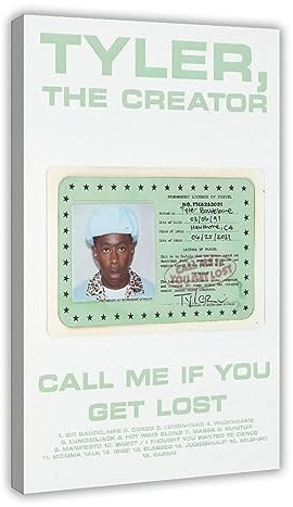 BSapp Tyler, The Creator Poster Call Me If You Get Lost Albumcover Poster 2 Leinwand Poster Wandkunst Dekor Druck Bild Gemälde für Wohnzimmer Schlafzimmer Dekoration 50 x 75 cm