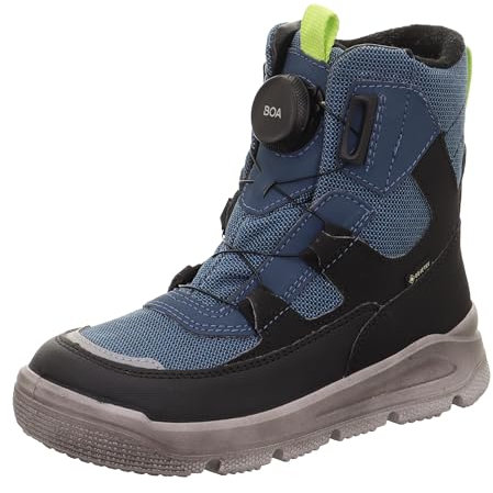 Superfit Jungen Mars Warm Gefütterte Gore-tex Schneestiefel, Blau Schwarz 8010, 34 EU