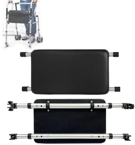 Attachable Folding Walker Seat – Adjustable Rest Seat for Walkers, 20–24 Height, Supports Up to 250 lbs