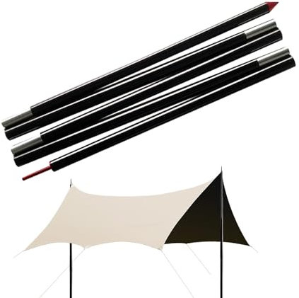 Barras para toldos, barras de lona, bastón de camping telescópico portátil, repuesto de postes de tienda de alto rendimiento, equipo de camping de aluminio para refugio, toldo de lluvia para hamaca,
